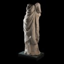 A GREEK MARBLE DRAPED FEMALE FIGURE