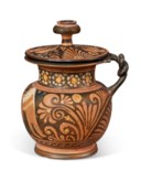 AN APULIAN RED-FIGURED LIDDED OLPE