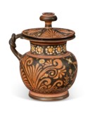 AN APULIAN RED-FIGURED LIDDED OLPE