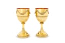 A PAIR OF GEORGE III SILVER-GILT GOBLETS