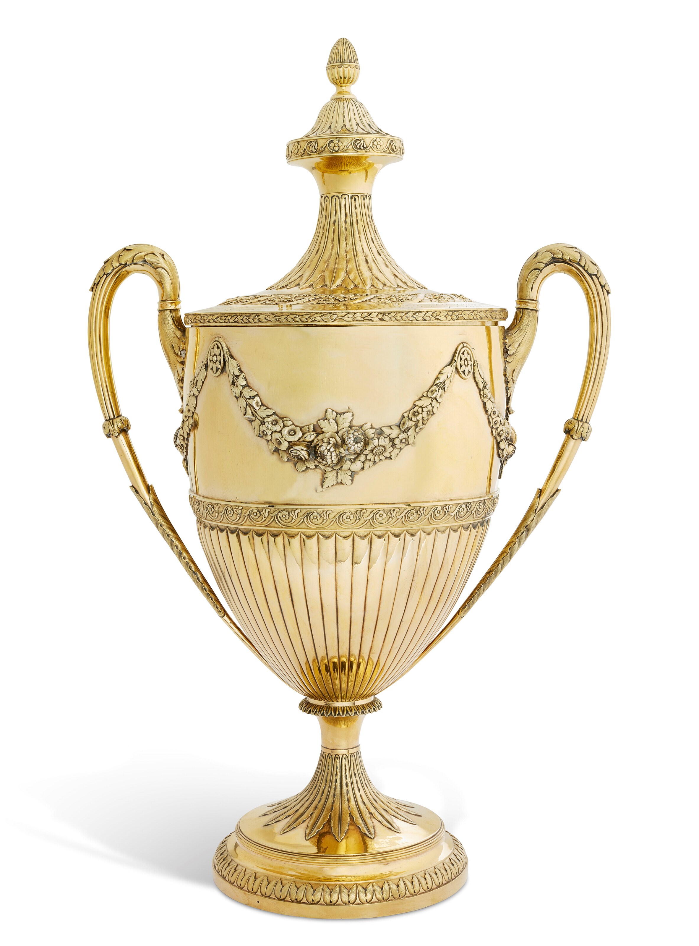 A GEORGE III SILVER-GILT CUP AND COVER