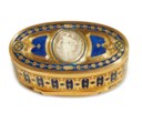 A LOUIS XV ENAMELLED GOLD SNUFF-BOX