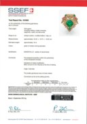 EMERALD, RUBY AND DIAMOND LOVE BIRDS CLIP-BROOCH