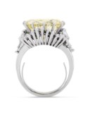 COLOURED DIAMOND AND DIAMOND RING