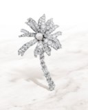 MID-20TH CENTURY NATURAL PEARL AND DIAMOND 'PALM-TREE' CLIP-BROOCH MOUNTED BY CARTIER