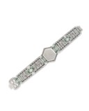 OSCAR HEYMAN &amp; BROTHERS ART DECO EMERALD, ONYX AND DIAMOND BRACELET