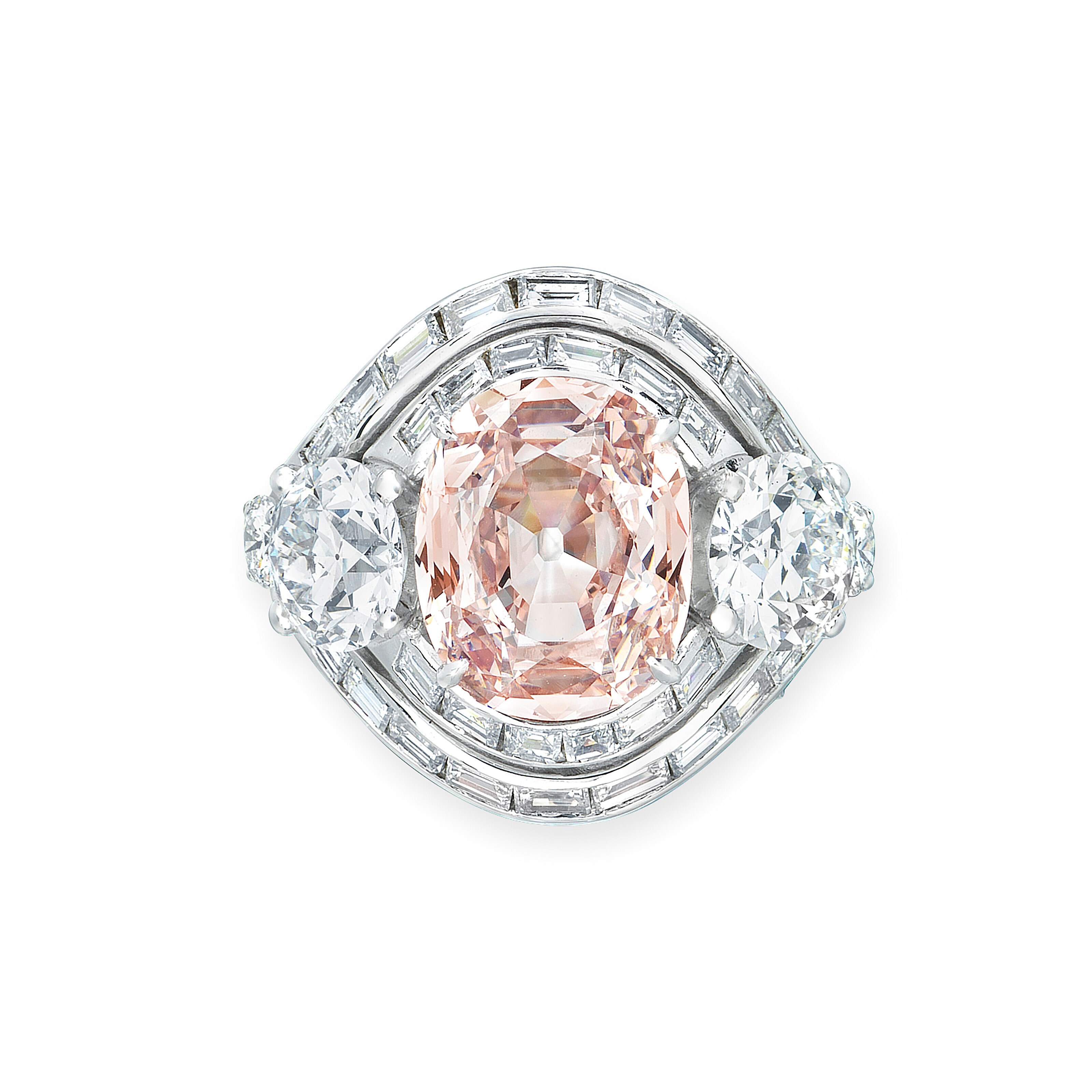 COLOURED DIAMOND AND DIAMOND RING