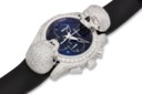 CHOPARD. A UNIQUE AND ATTRACTIVE 18K WHITE GOLD AND DIAMOND-SET AUTOMATIC CHRONOGRAPH WRISTWATCH WITH DATE