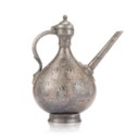 TWO SILVER-INLAID BIDRI EWERS