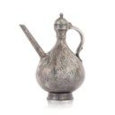TWO SILVER-INLAID BIDRI EWERS