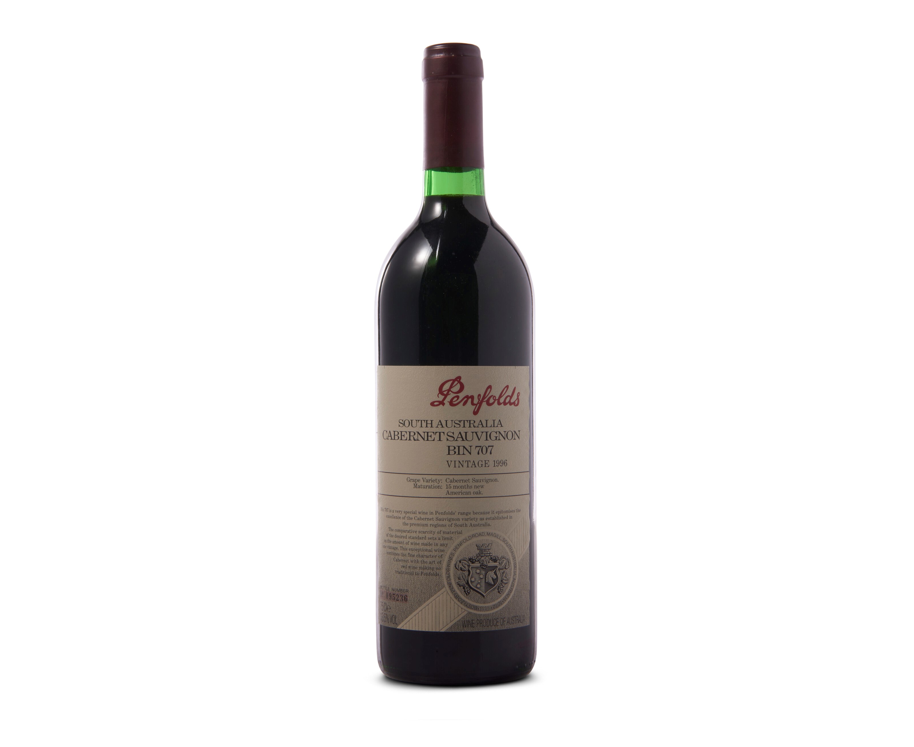 Penfolds, Bin 707 Cabernet Sauvignon, South Australia 1996