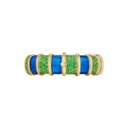 TIFFANY &amp; CO., JEAN SCHLUMBERGER GREEN GARNET AND ENAMEL BANGLE BRACELET