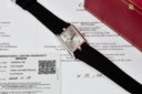 CARTIER. A RARE AND UNUSUAL PLATINUM LIMITED EDITION ASYMMETRICAL WRISTWATCH