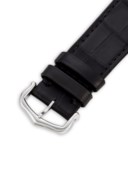 CARTIER. A RARE AND UNUSUAL PLATINUM LIMITED EDITION ASYMMETRICAL WRISTWATCH