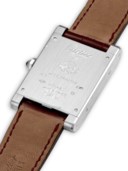 CARTIER. A RARE PLATINUM LIMITED EDITION JUMP HOUR WRISTWATCH WITH WANDERING MINUTES, MADE TO COMMEMORATE THE 150TH ANNIVERSARY OF CARTIER