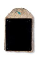 A CARVED AND GLAZED TIMURID POTTERY TILE