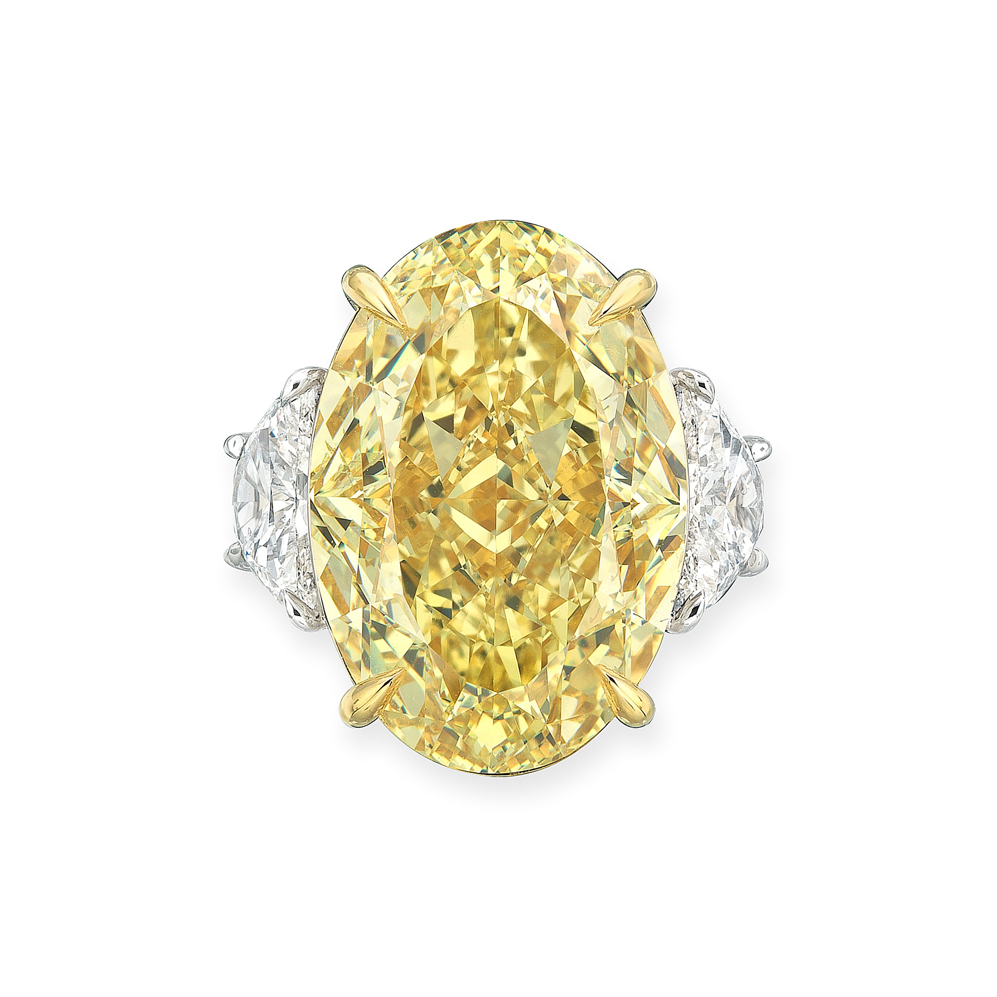 NO RESERVE – COLOURED DIAMOND AND DIAMOND RING