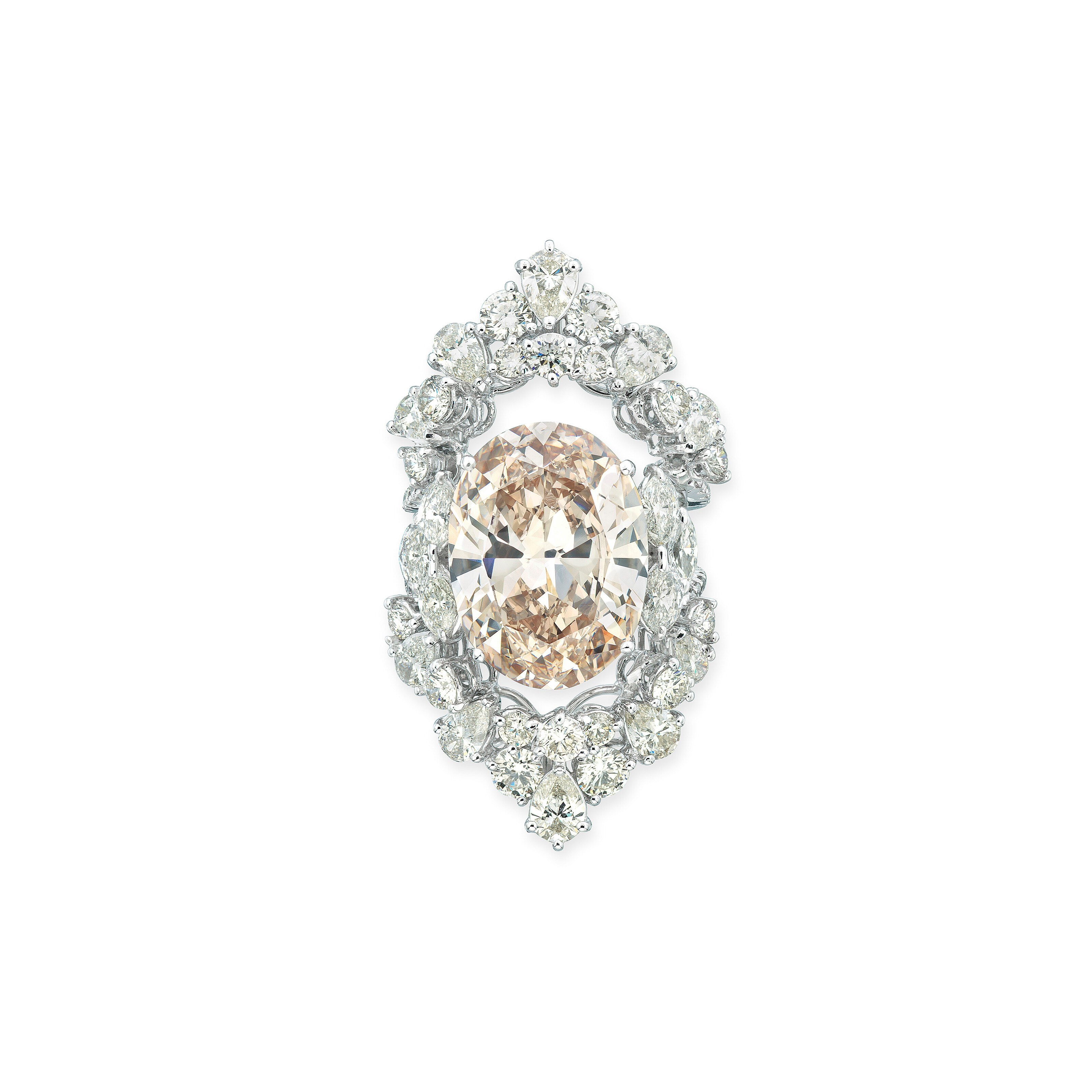 COLOURED DIAMOND AND DIAMOND RING