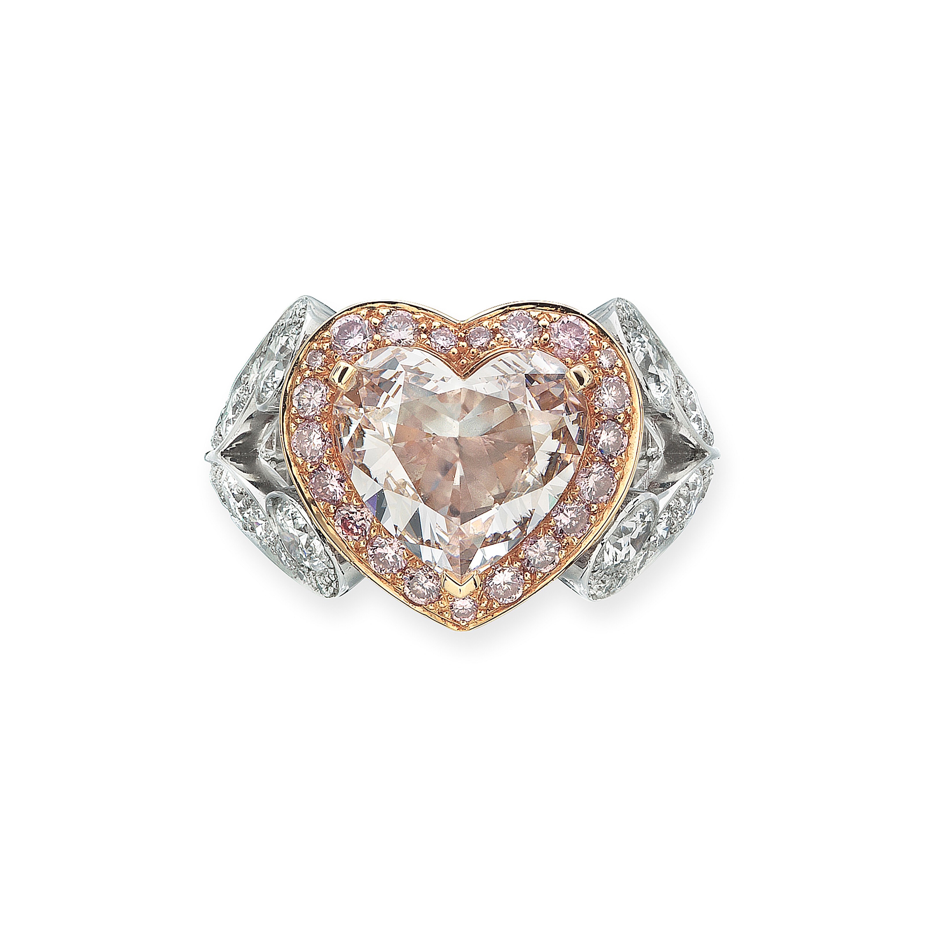 CARTIER COLOURED DIAMOND AND DIAMOND RING