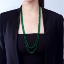 EMERALD BEAD AND DIAMOND NECKLACE