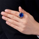 SAPPHIRE AND DIAMOND RING