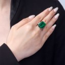 EMERALD AND DIAMOND RING