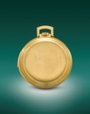 PATEK PHILIPPE. AN EXTREMELY RARE AND ATTRACTIVE 18K GOLD OPENFACE MINUTE REPEATING PERPETUAL CALENDAR KEYLESS LEVER WATCH WITH MOON PHASES