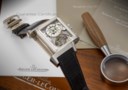 JAEGER-LECOULTRE. A VERY RARE AND IMPRESSIVE PLATINUM LIMITED EDITION SEMI-SKELETONIZED SPHERICAL TOURBILLON WRISTWATCH WITH 24 HOUR DISPLAY AND POWER RESERVE