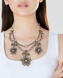 ANTIQUE DIAMOND FLOWER NECKLACE