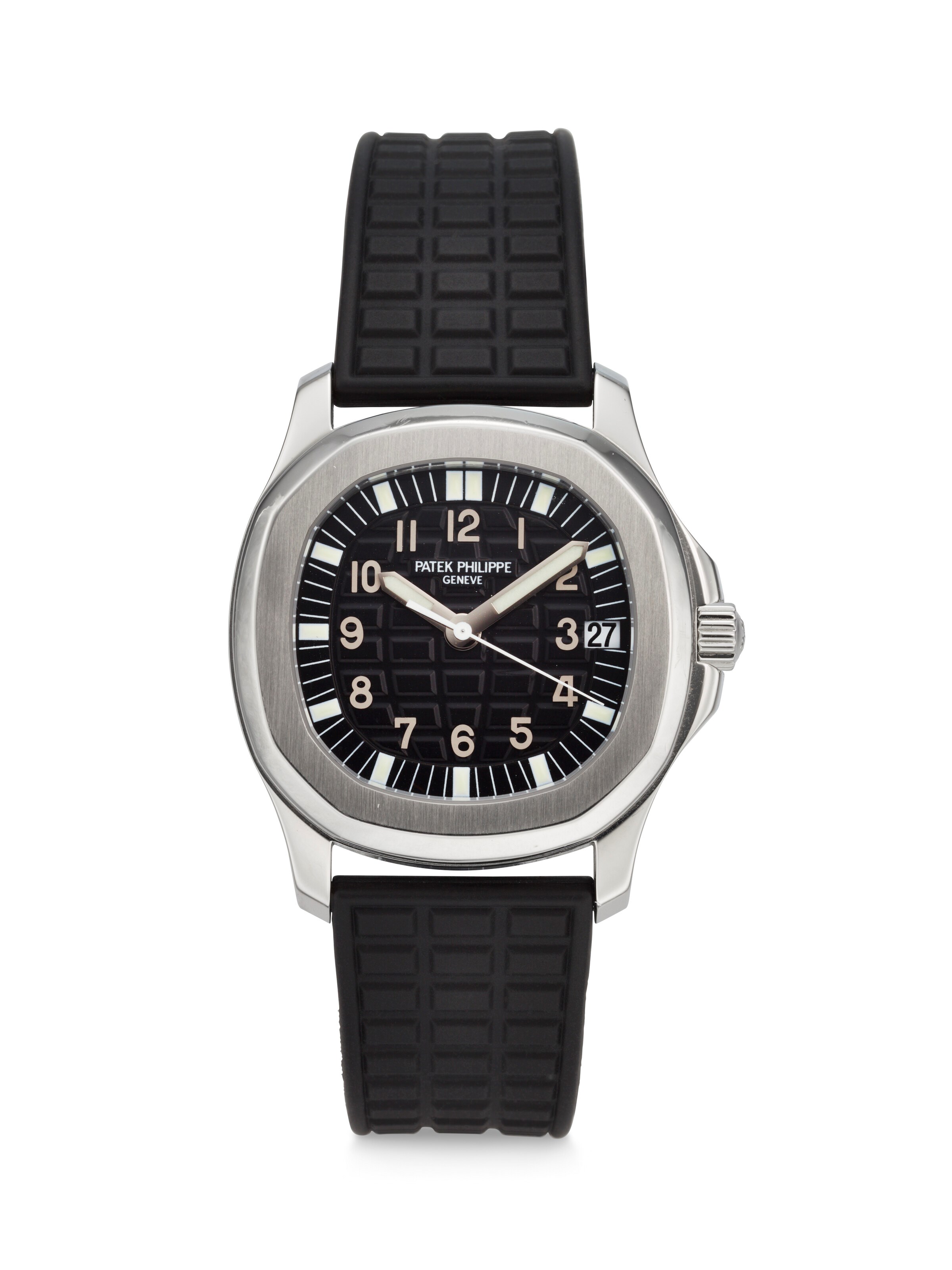 PATEK PHILIPPE. AN ATTRACTIVE AND COVETED STAINLESS STEEL AUTOMATIC WRISTWATCH WITH SWEEP CENTRE SECONDS AND DATE