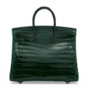 A SHINY VERT FONCÉ NILOTICUS CROCODILE BIRKIN 25 WITH PALLADIUM HARDWARE