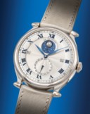 DE BETHUNE. AN ELEGANT 18K WHITE GOLD PERPETUAL CALENDAR WRISTWATCH WITH THREE-DIMENSIONAL SPHERICAL MOON PHASES AND LEAP YEAR INDICATION