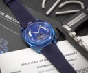 DE BETHUNE. A RARE, UNUSUAL AND EXTREMELY ATTRACTIVE MIRROR-POLISHED BLUED TITANIUM LIMITED EDITION LIGHTWEIGHT WRISTWATCH WITH POWER RESERVE AND ‘FLOATING LUGS’