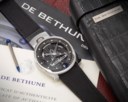 DE BETHUNE. AN EXTREMELY RARE AND AVANT-GARDE PLATINUM SEMI-SKELETONIZED HORSESHOE-SHAPED WRISTWATCH WITH SPHERICAL MOON PHASES AND POWER RESERVE INDICATION