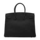 DONATED &amp; SIGNED BY JANE BIRKIN BLACK TOGO LEATHER BIRKIN 35 WITH ROSE GOLD HARDWARE