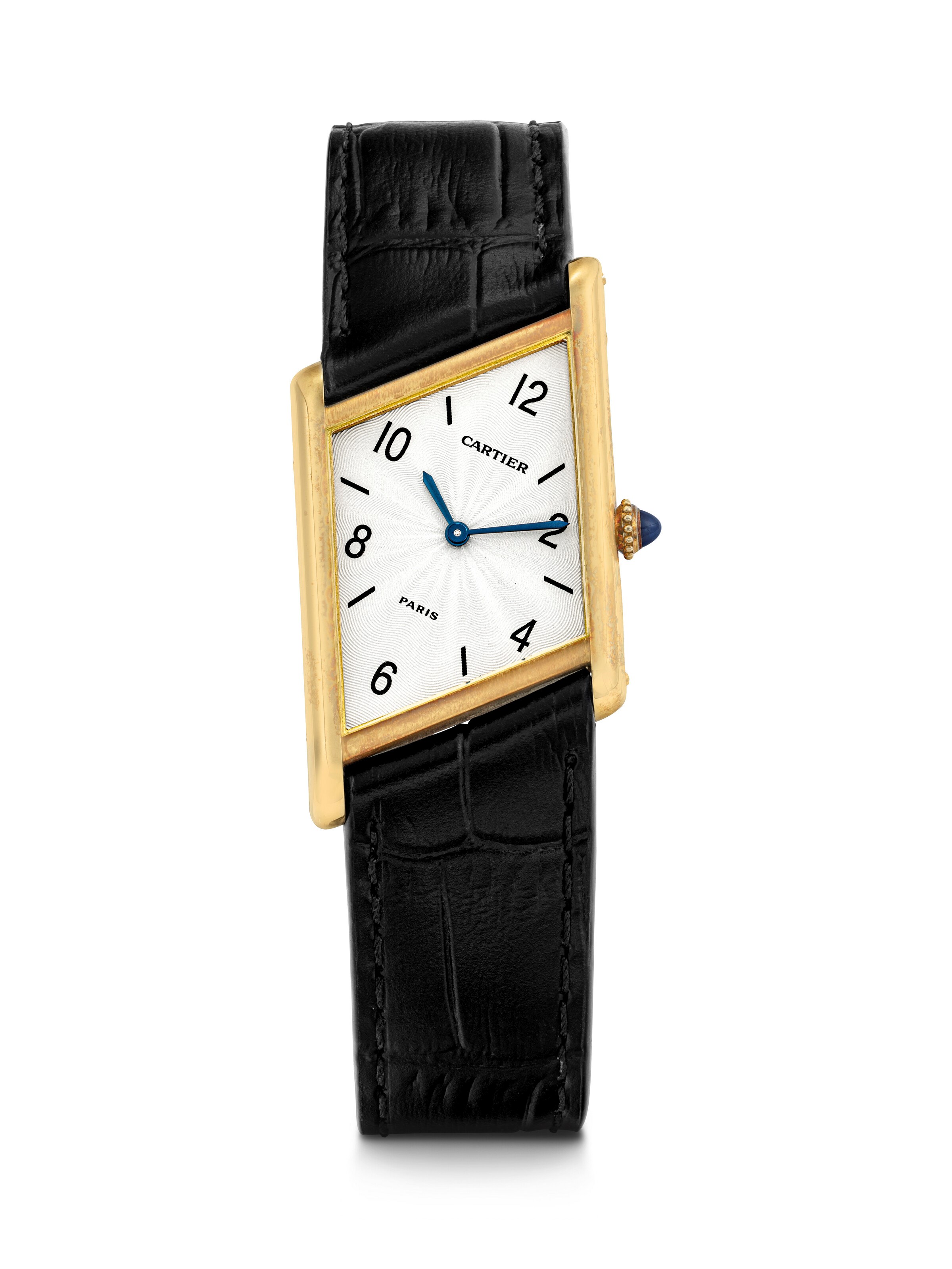 CARTIER. AN UNUSUAL 18K GOLD LIMITED EDITION WRISTWATCH