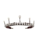 GARRARD &amp; CO. LATE 19TH CENTURY DIAMOND RIVIÈRE NECKLACE/NATURAL PEARL AND DIAMOND TIARA