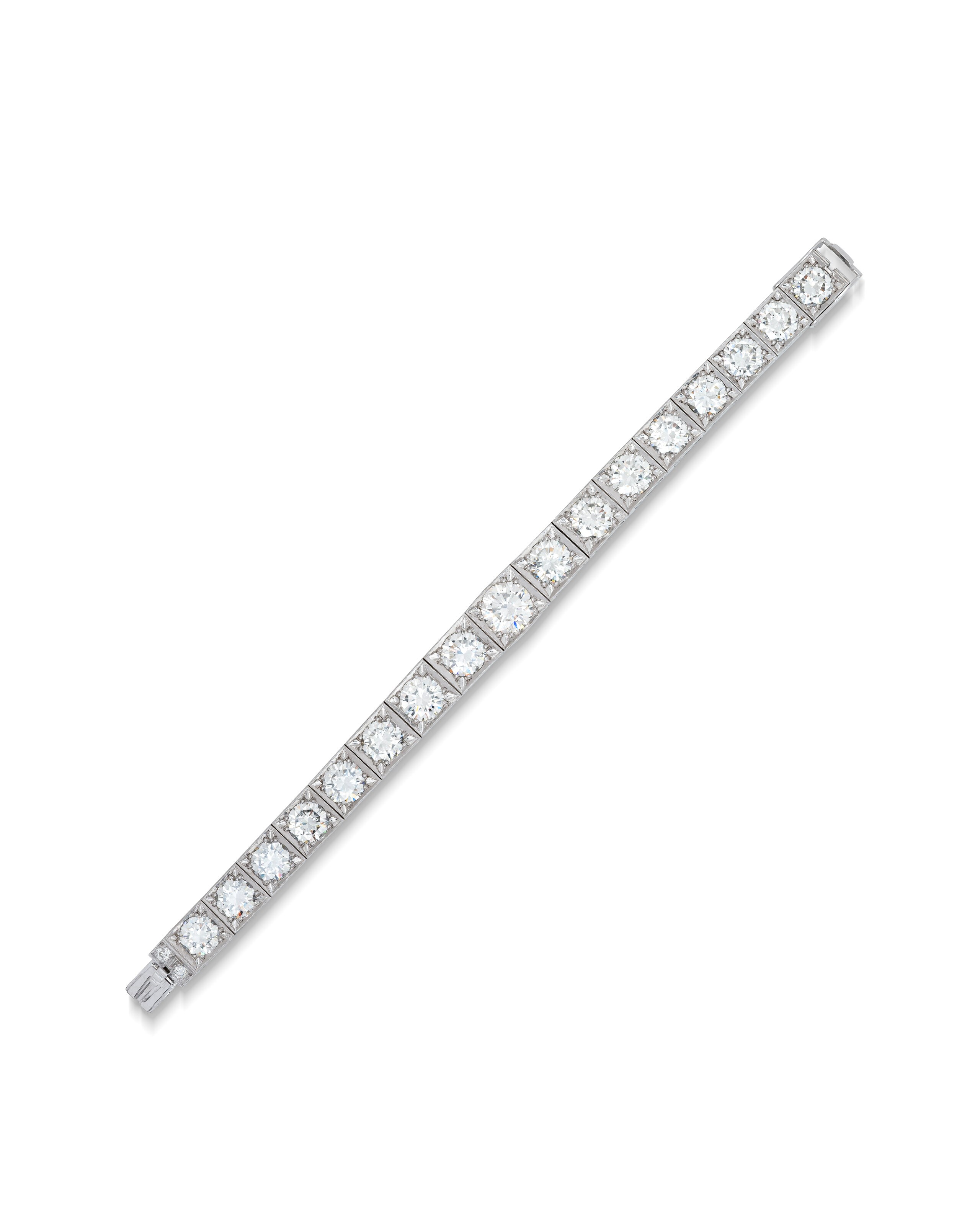 MID-20TH CENTURY DIAMOND LINE BRACELET