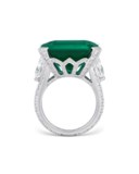 GRAFF EMERALD AND DIAMOND RING