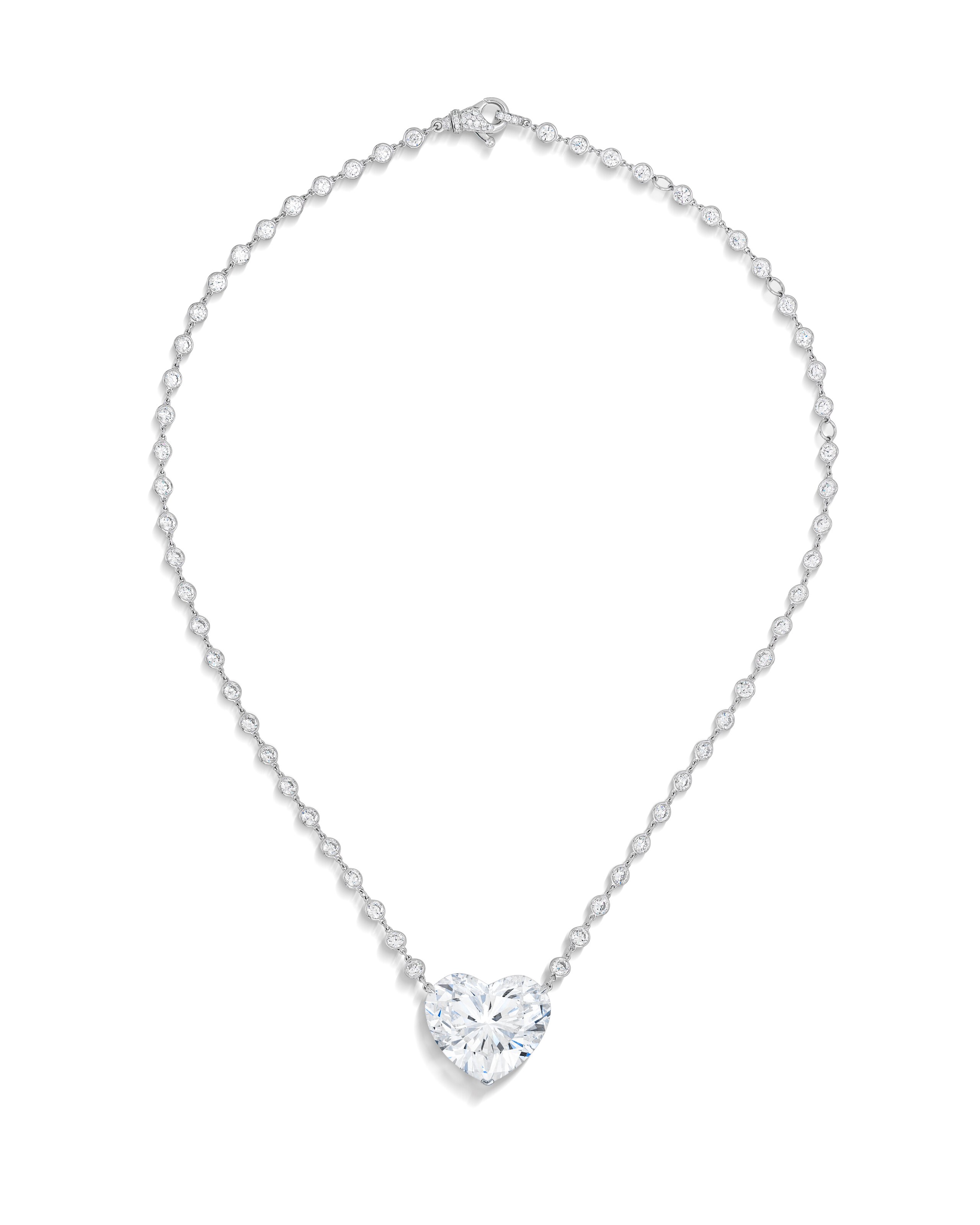 RONALD ABRAM DIAMOND HEART NECKLACE