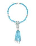 BULGARI TURQUOISE, TOURMALINE, AQUAMARINE AND DIAMOND 'FIOREVER' NECKLACE