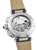 CARTIER. A RARE 18K WHITE GOLD LIMITED EDITION TOURBILLON CHRONOGRAPH WRISTWATCH WITH 8 DAYS POWER RESERVE