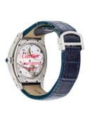 CARTIER. AN 18K WHITE GOLD WRISTWATCH WITH 8-DAY POWER RESERVE AND DATE