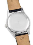 PATEK PHILIPPE. AN EXTREMELY RARE AND WELL PRESERVED 18K WHITE GOLD AUTOMATIC WRISTWATCH WITH ENAMEL DIAL