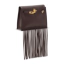 A LIMITED EDITION MOKA SWIFT LEATHER KELLY DANSE ANATE WITH GOLD HARDWARE