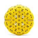 A LIMITED EDITION YELLOW MONOGRAM PUMPKIN BAG WITH SILVER HARDWARE BY YAYOI KUSAMA