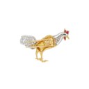 CARTIER RUBY, EMERALD AND DIAMOND ROOSTER BROOCH