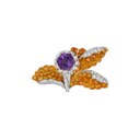 CARTIER AMETHYST, CITRINE AND DIAMOND BROOCH