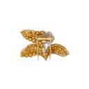 CARTIER AMETHYST, CITRINE AND DIAMOND BROOCH