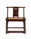 A PAIR OF LOW ZITAN SIDE CHAIRS